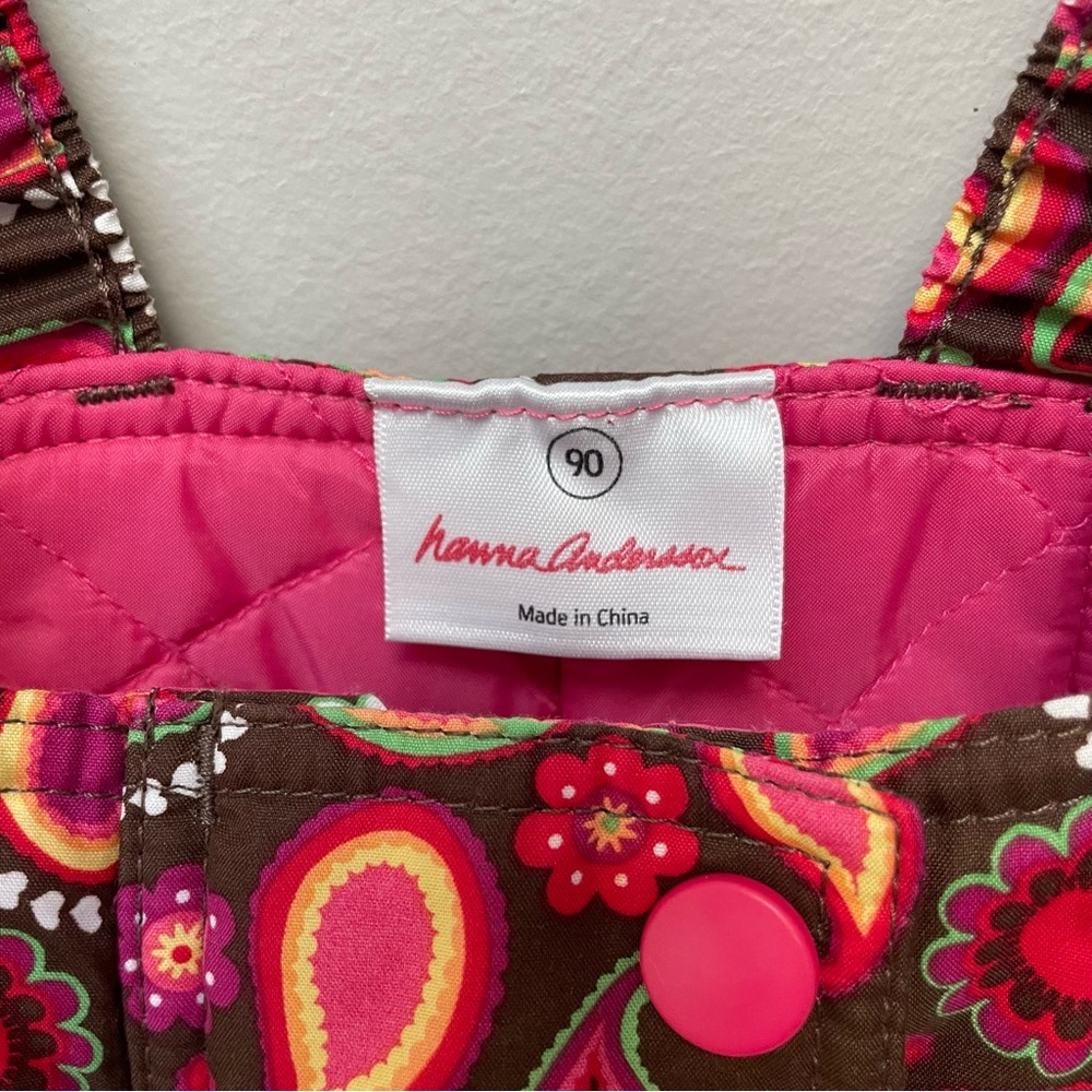 Hanna Andersson snow bib, 90 cm/3T, paisley print - Picture 3 of 11